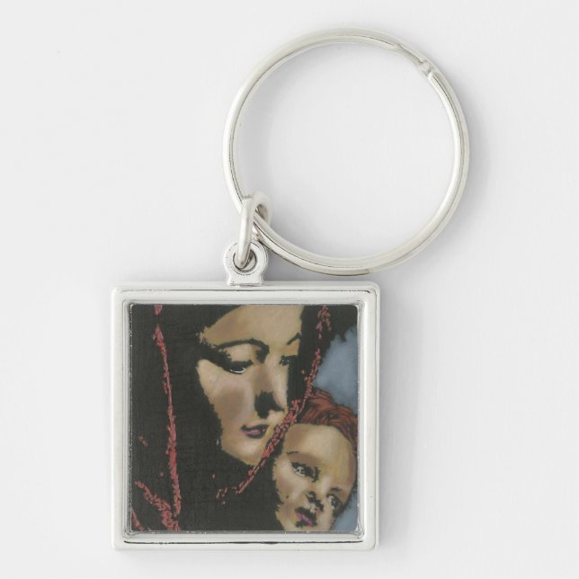 Holy Mother, Divine Child Keychain (Front)