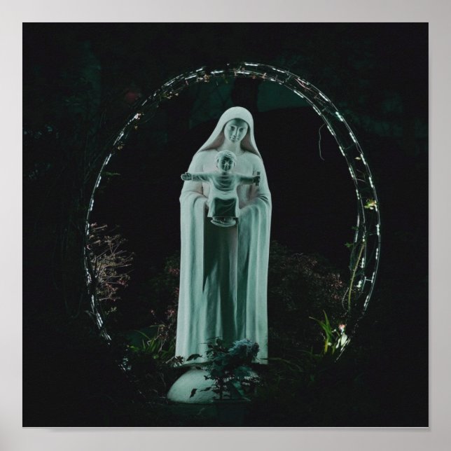 Holy Mother Mary and Baby Jesus Christian Poster (Front)