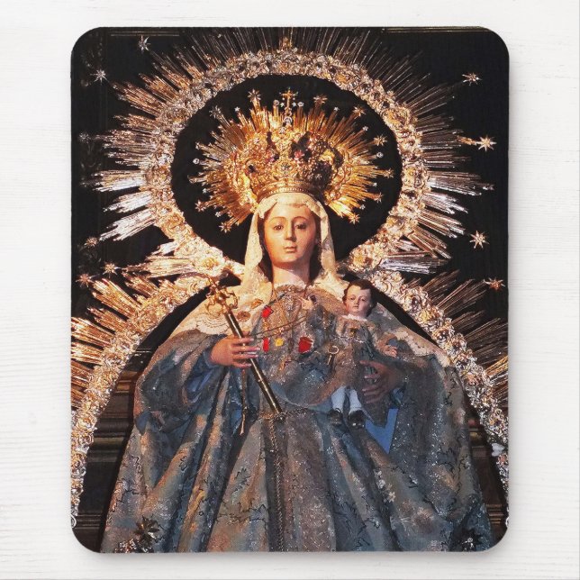 Holy Mother Mary and baby Jesus Mouse Pad (Front)