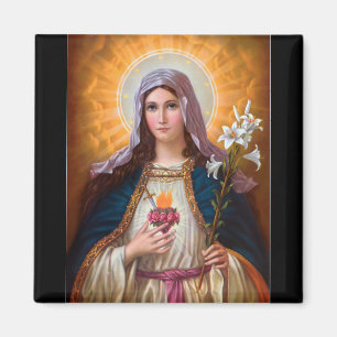Holy mother Mary Immaculate Heart,Catholic faith Magnet