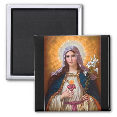 Holy mother Mary Immaculate HeartCatholic faith Magnet
