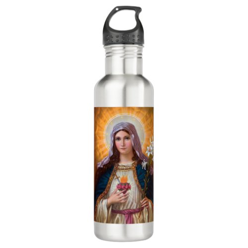Holy mother Mary Immaculate HeartCatholic faith Stainless Steel Water Bottle