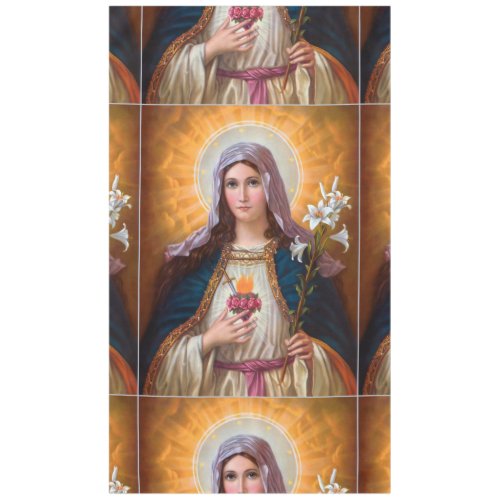 Holy mother Mary Immaculate HeartCatholic faith Tablecloth