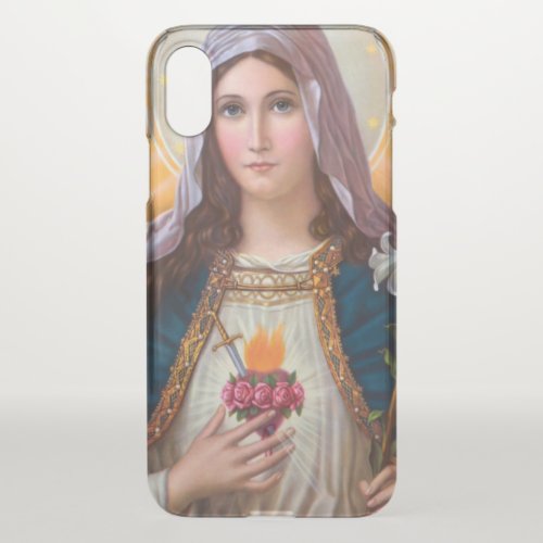 Holy mother Mary Immaculate HeartCatholic faith iPhone X Case