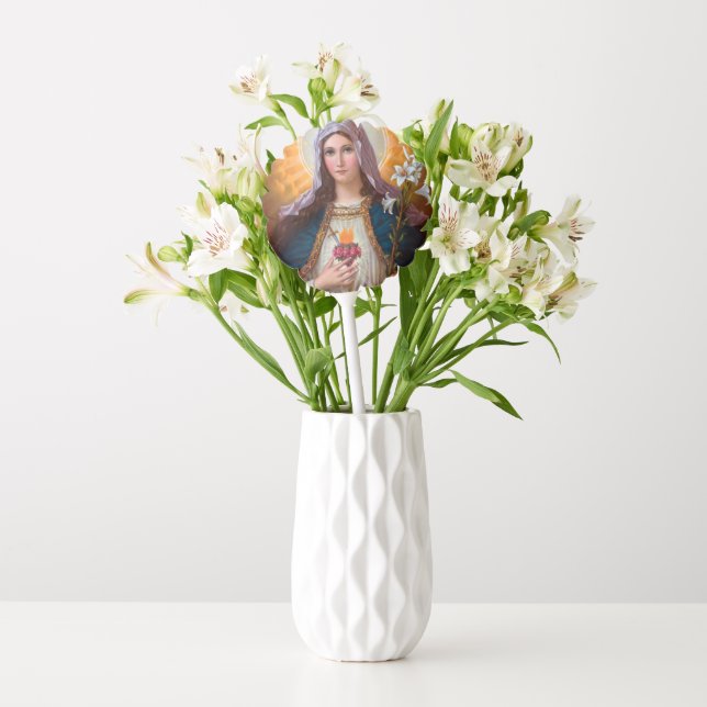 Holy Mother Mary Immaculate heart,St Mary,Catholic Balloon (Vase)