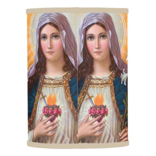 Holy Mother Mary Immaculate heart,St Mary,Catholic Lamp Shade (Back)
