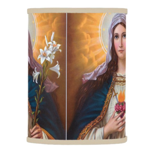 Holy Mother Mary Immaculate heart,St Mary,Catholic Lamp Shade (Right)