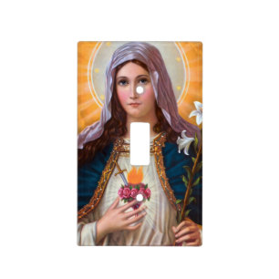 Holy Mother Mary Immaculate heart,St Mary,Catholic Light Switch Cover