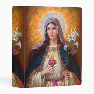 Holy Mother Mary Immaculate heart,St Mary,Catholic Mini Binder