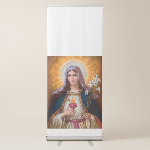 Holy Mother Mary Immaculate heartSt MaryCatholic Retractable Banner