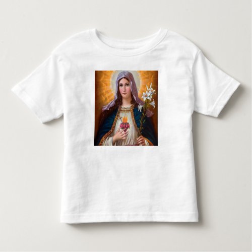 Holy Mother Mary Immaculate heartSt MaryCatholic Toddler T_shirt