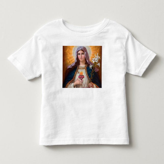 Holy Mother Mary Immaculate heart,St Mary,Catholic Toddler T-shirt (Front)