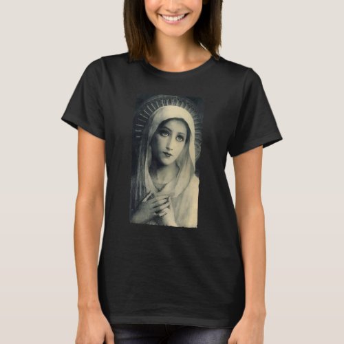 Holy Mother Mary Mother of Jesus Vintage Catholic  T_Shirt