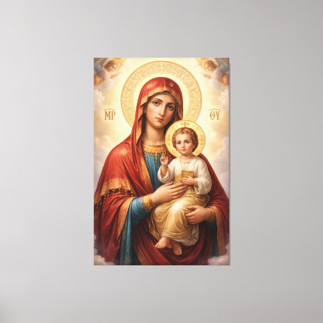 Holy Mother of God Divine Love & Protection´10 Canvas Print (Front)
