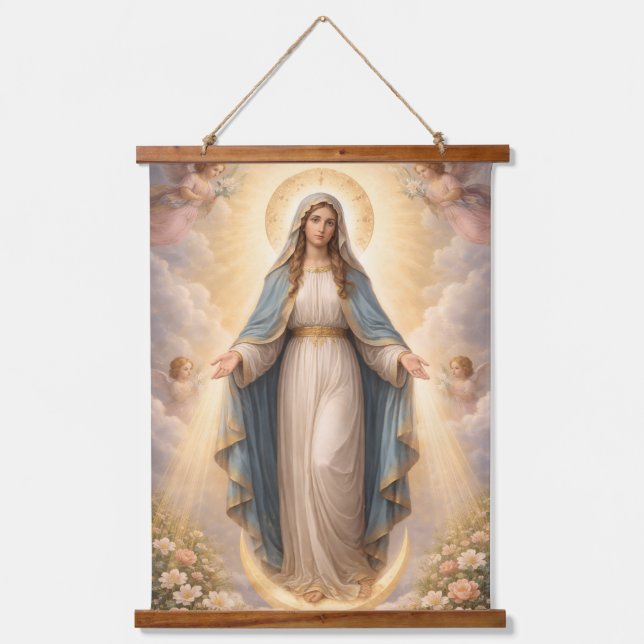Holy Mother of God Divine Love & Protection´11 Hanging Tapestry (Front)