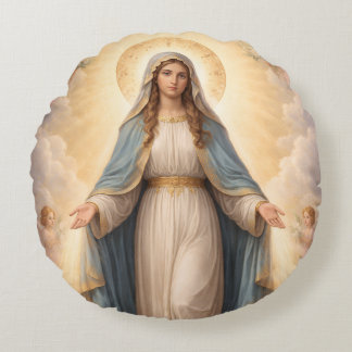 Holy Mother of God Divine Love & Protection´11 Round Pillow
