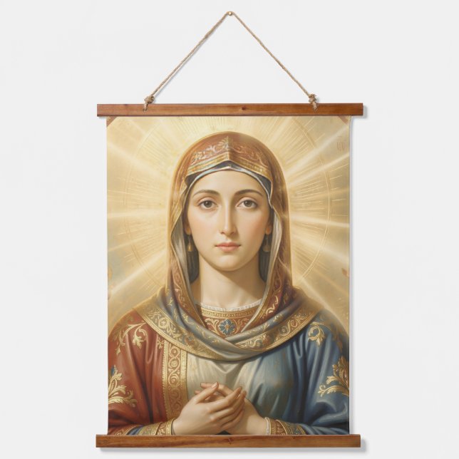 Holy Mother of God - Divine Love & Protection´8 Hanging Tapestry (Front)