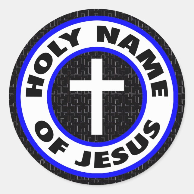 Holy Name of Jesus Classic Round Sticker (Front)