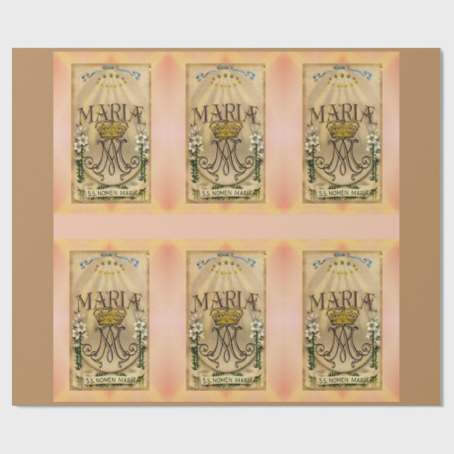 Holy Name of Mary Wrapping Paper (Flat)
