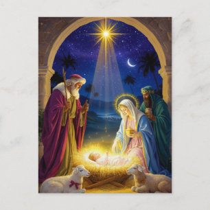 Holy Nativity Christmas Holiday Postcard