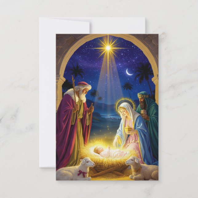 Holy Nativity Christmas Invitation (Front)