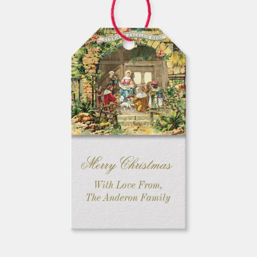 Holy Nativity Scene Gift Tag
