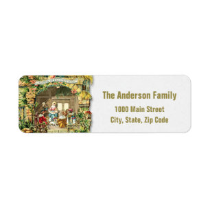 Holy Nativity Scene Return Address Label