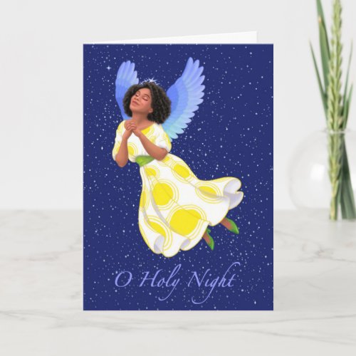 Holy Night Angel Greeting Card
