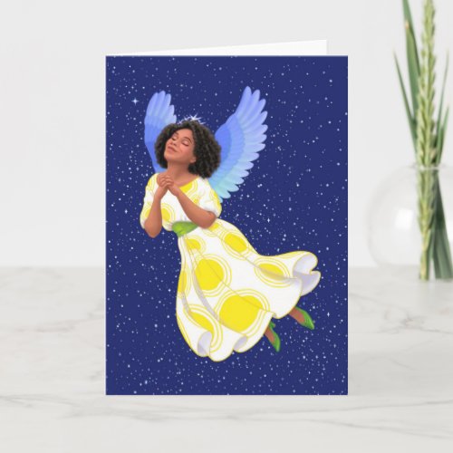 Holy Night Angel without words Greeting Card
