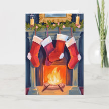 Holy Night | Christmas Stockings Watercolor