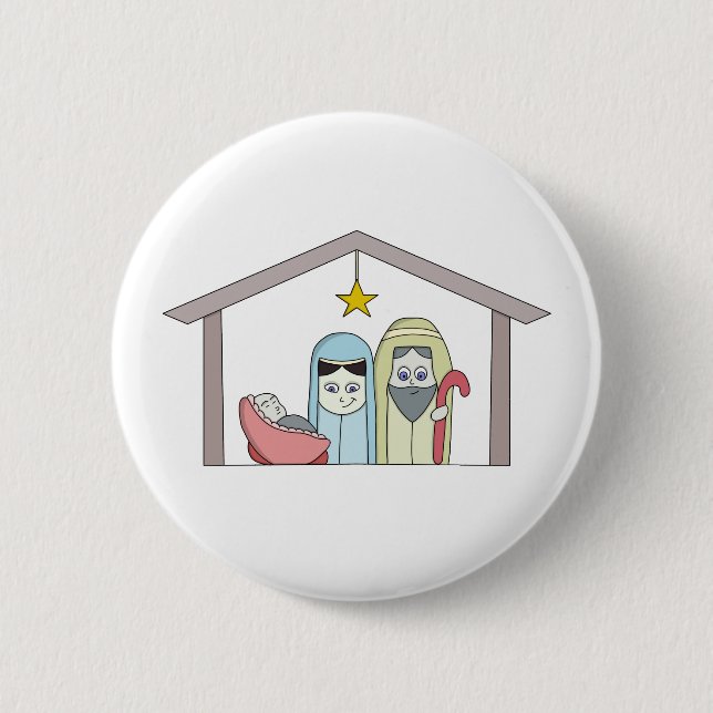 Holy Night Nativity Button (Front)