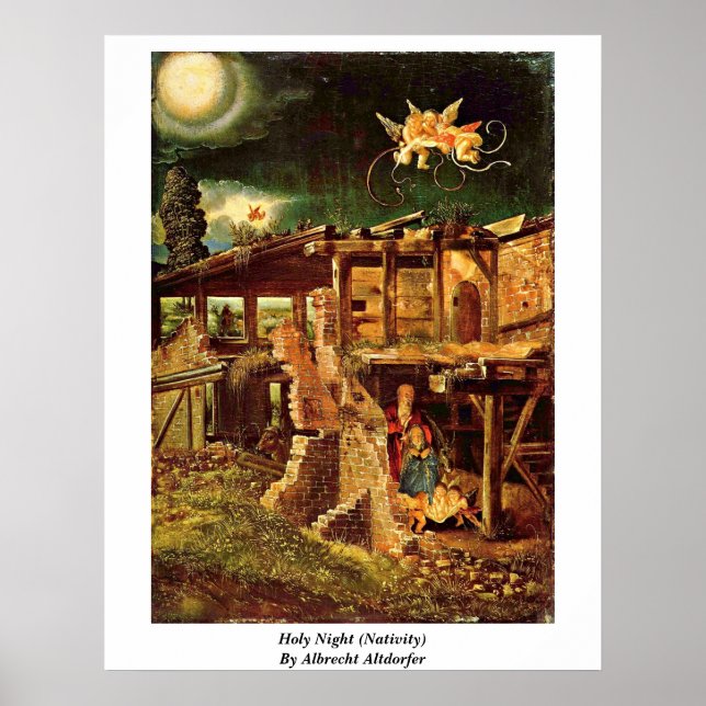 Holy Night (Nativity) By Albrecht Altdorfer Poster (Front)