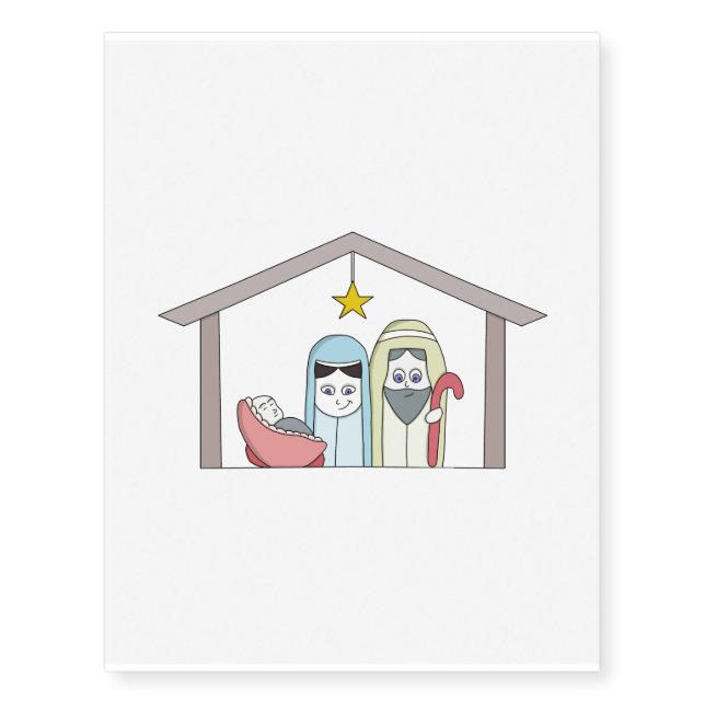 Holy Night Nativity Temporary Tattoos (Front)