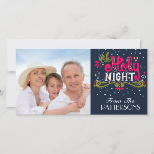 Holy Night Photo Christmas Card