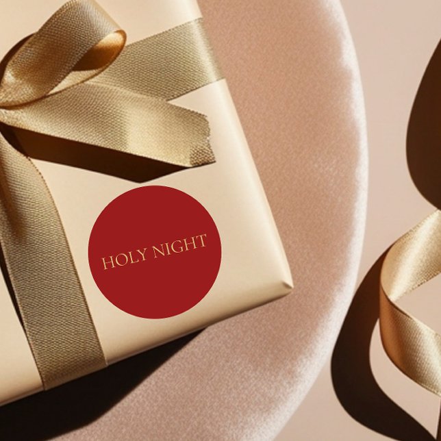 HOLY NIGHT Red Minimal Christmas Sticker #4 (Creator Uploaded)