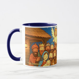 Holy Night Selfie Christmas 11 oz Coffee Mug