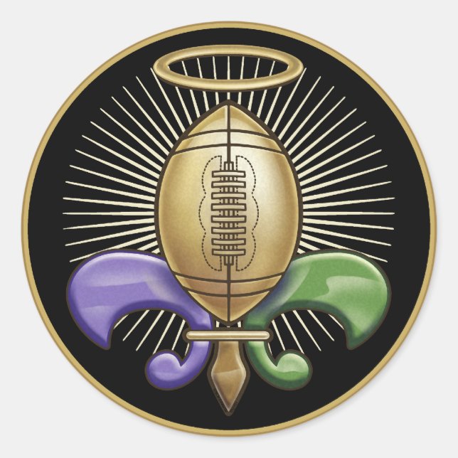 Holy NOLA Trophy (p) Classic Round Sticker (Front)