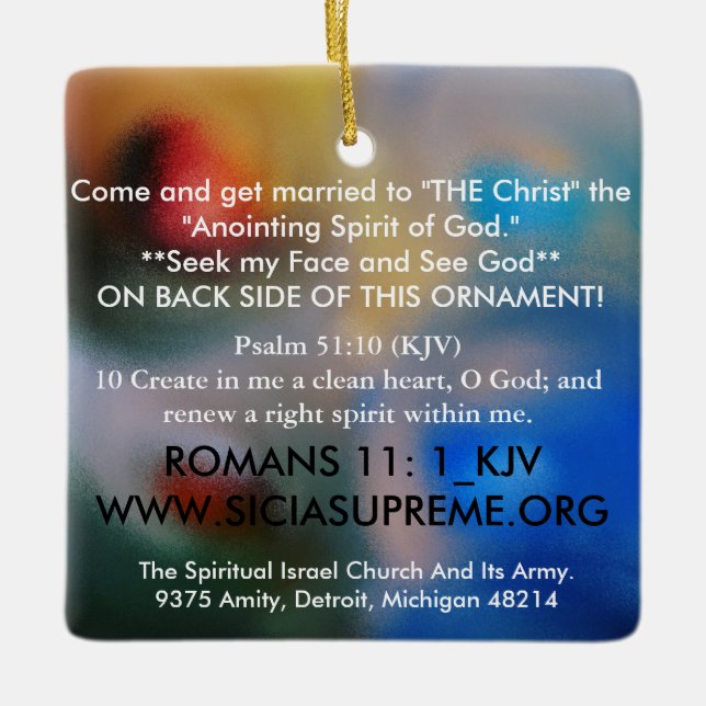 HOLY ORNAMENT - BLESSED AND APPROVED BY GOD (Front)