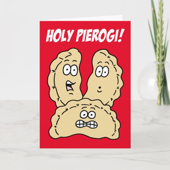 Holy Pierogi You're 70! 70th Birthday Card (Front)