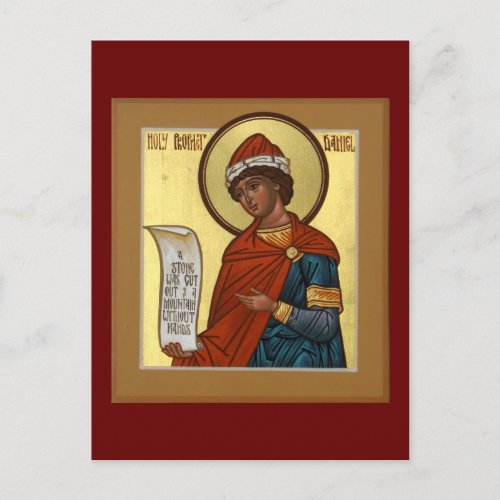 Holy Prophet Daniel Icon Prayer Card