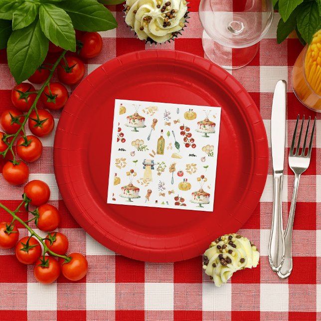 Holy Ravioli | Little Meatball Pasta Birthday Napkins (Creator Uploaded)