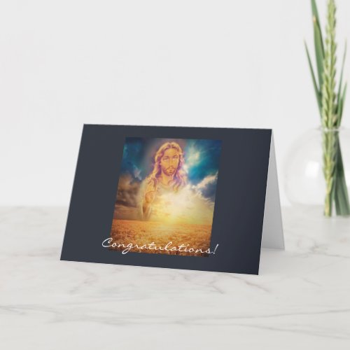 Holy Religious Jesus Blessing Sunday Greeting Card