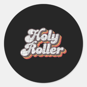 Holy Roller Disco Outfit 70s Costume For Women Classic Round Sticker