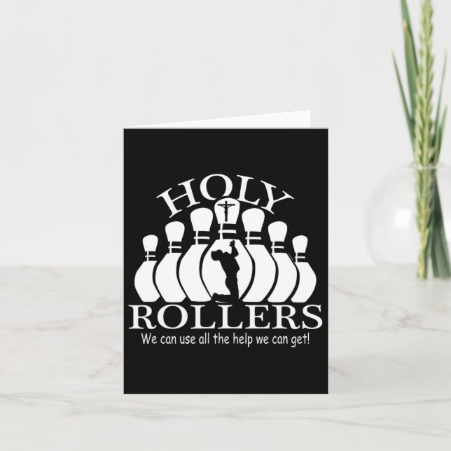 Holy Rollers Matching Bowling Team  Card (Front)