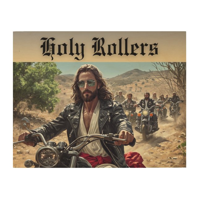 Holy Rollers Motorcycle Club Wood Wall Art (Front)