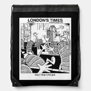 Holy Roly Polies Funny Drawstring Backpack