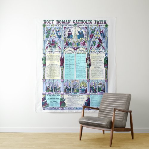 Holy Roman Catholic Faith Infographic Chart Tapestry