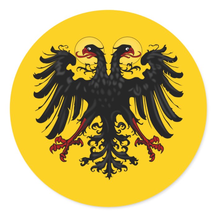 Holy Roman Empire Imperial Banner Round Stickers