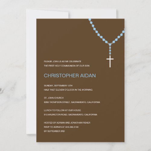 Holy Rosary Baptism /First Communion Invitation