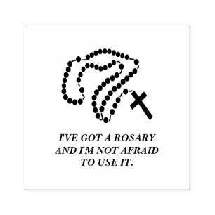 HOLY ROSARY BEADS VIRGIN MARY RUBBER STAMP